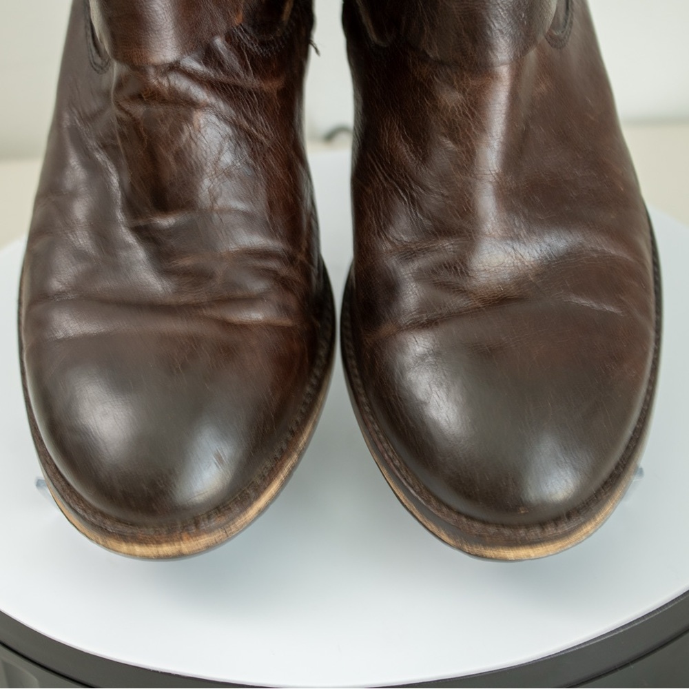 Seychelles Weekenders Brown Leather Ankle Side Zip Boots Women’s Booties Size 8 - Picture 8 of 13